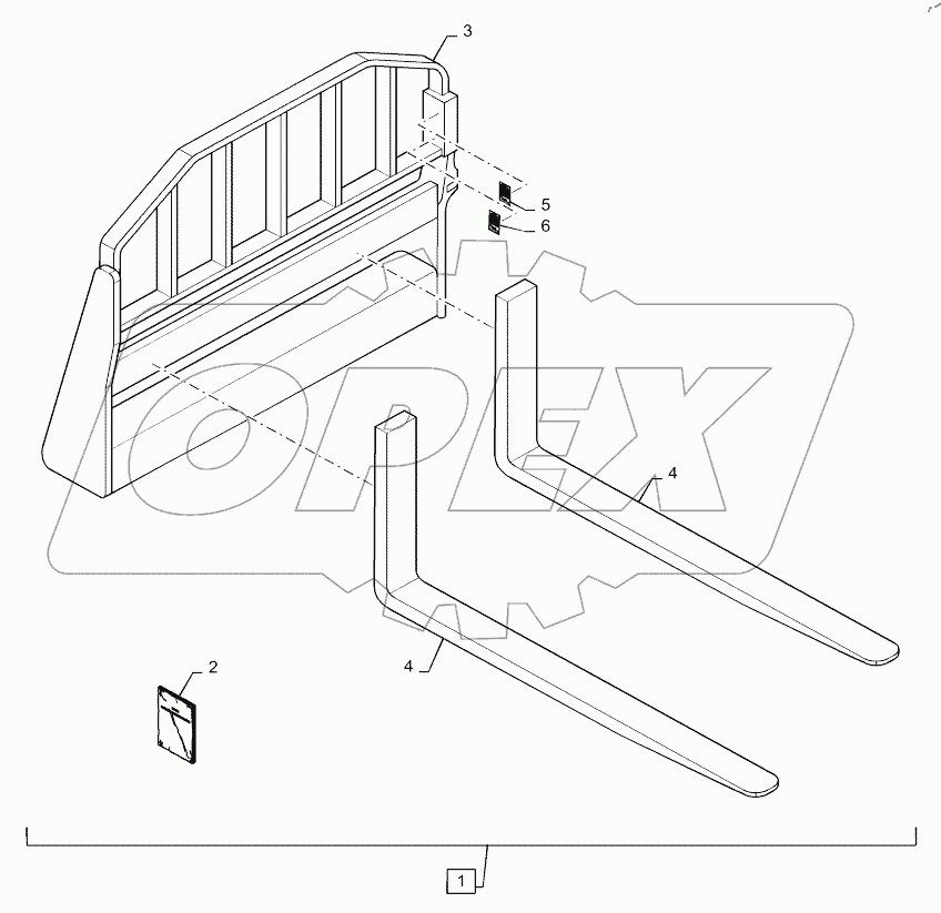  DIA KIT, PALLET FORK 48" TINES