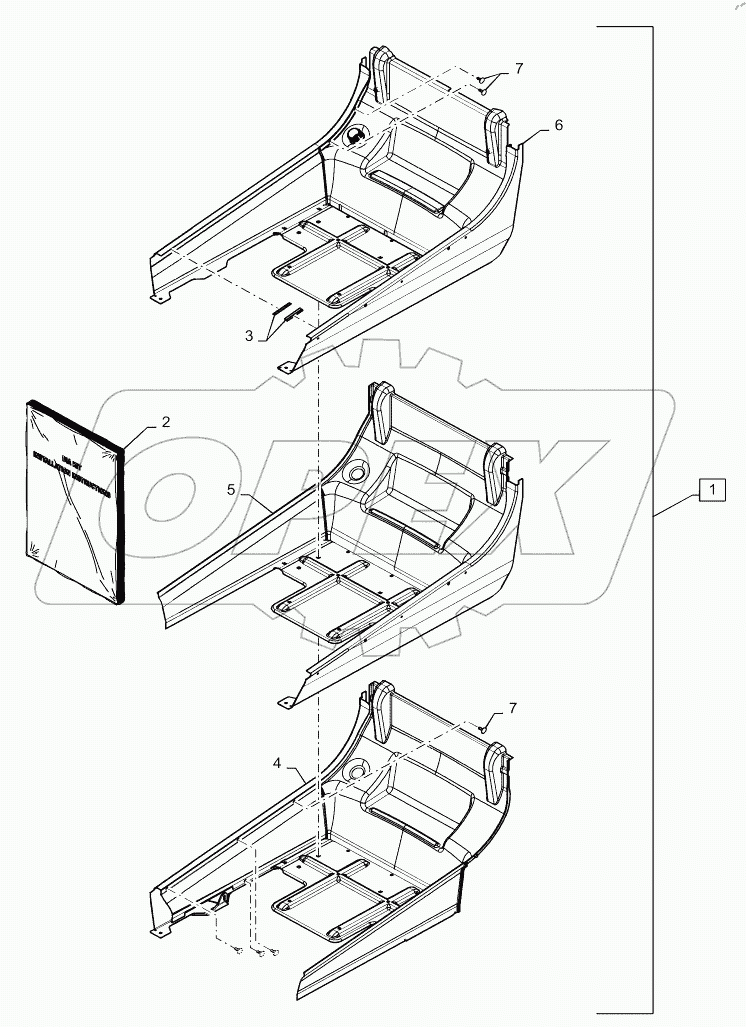  DIA KIT, INTERIOR TRIM, CASE