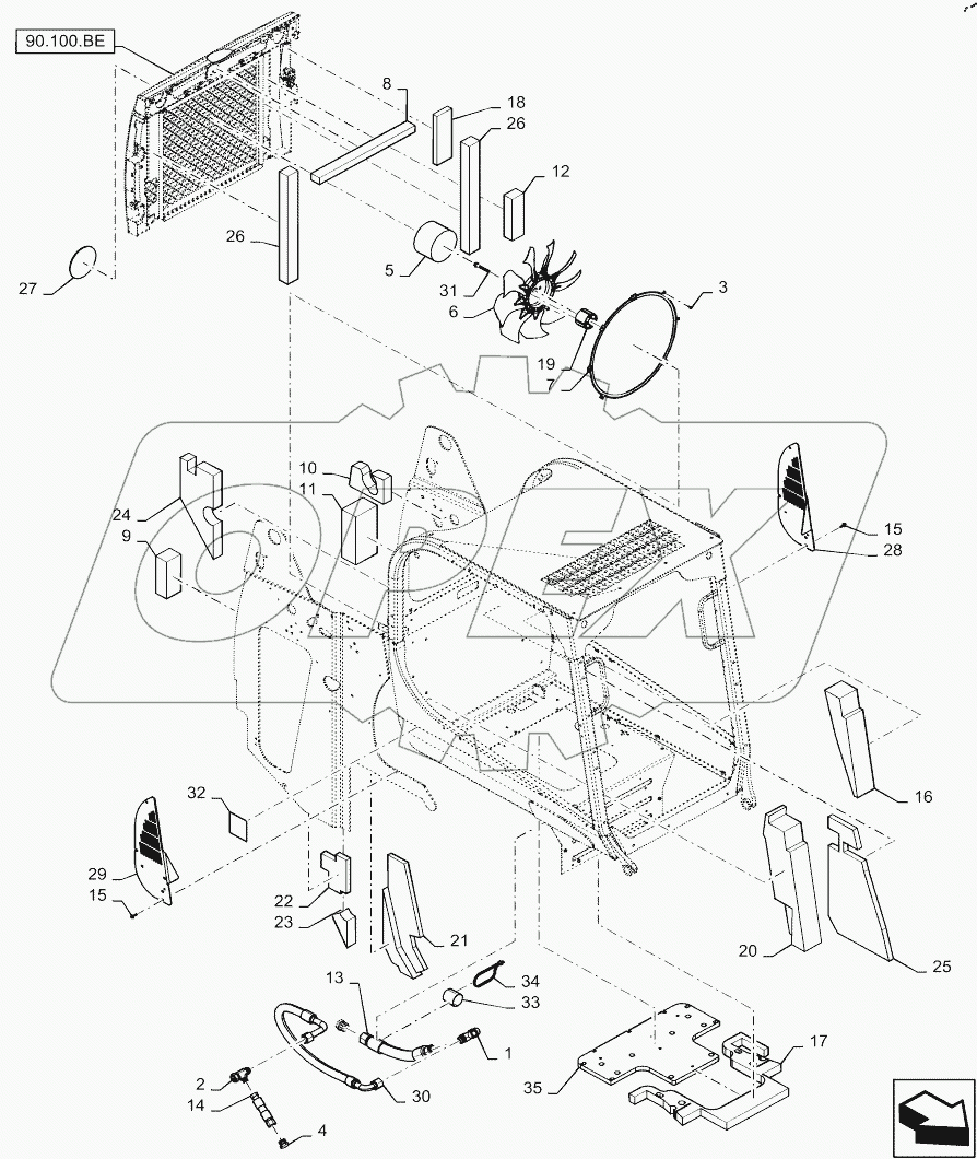  INSULATION, SOUNDPROOFING, OPEN CAB, EURO
