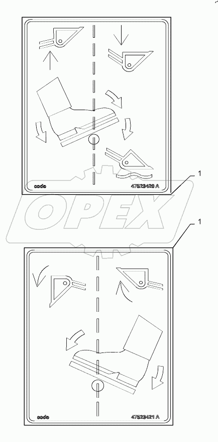  DECALS, FOOT, CONTROLS