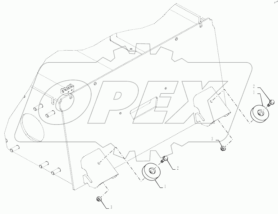  LOADER ARM STOP, 23MM STOP, 14" TIRE
