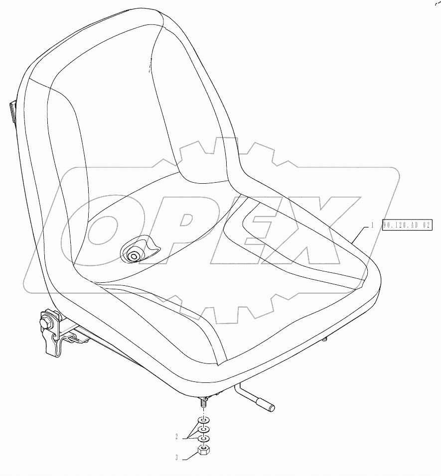  SEAT, NON-SUSPENSION, MOUNTING