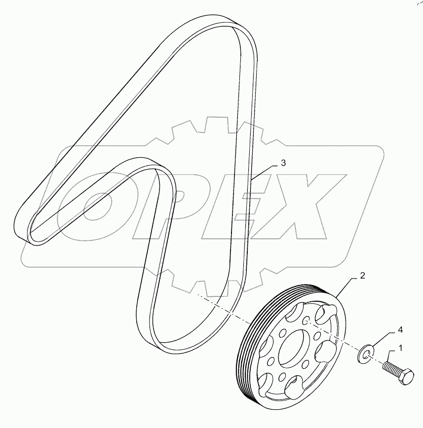  FAN BELT EU SLOW SPEED CRANKSHAFT PULLEY