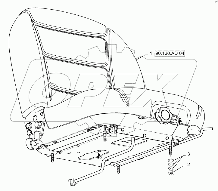  SEAT, MECHANICAL SUSPENSION, MOUNTING