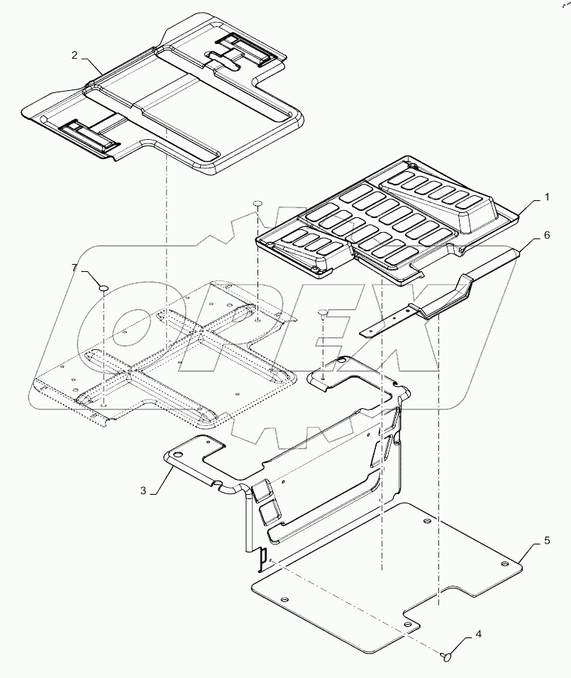  FLOOR MAT, MECHANICAL HAND CONTROL