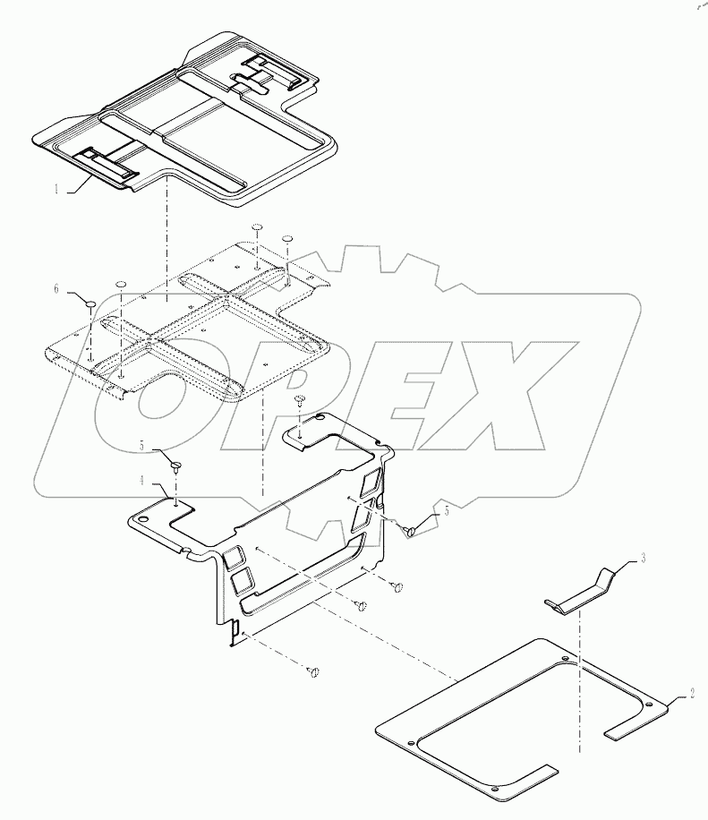  FLOOR MAT, MECHANICAL FOOT CONTROLS
