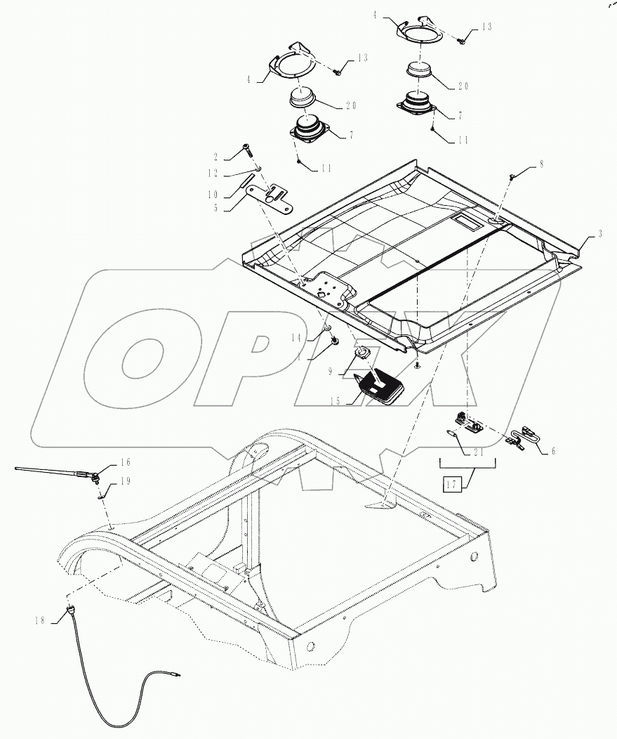  CAB HEADLINER, WITH RADIO