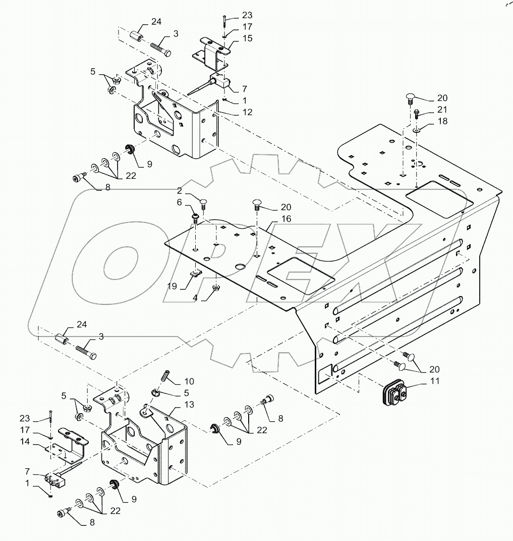  HANDLE MOUNTING, FOOT CONTROLS