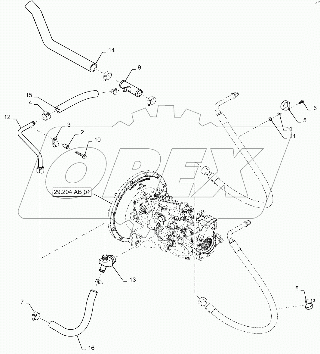  HYDROSTATIC PUMP, SUPPLY LINES, MECHANICAL CONTROLS