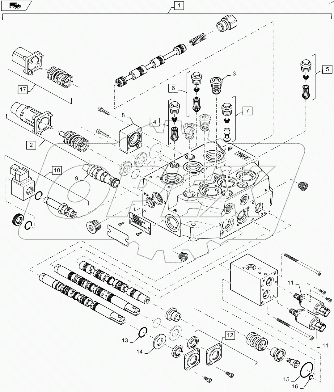 LOADER CONTROL VALVE, FOOT CONTROL