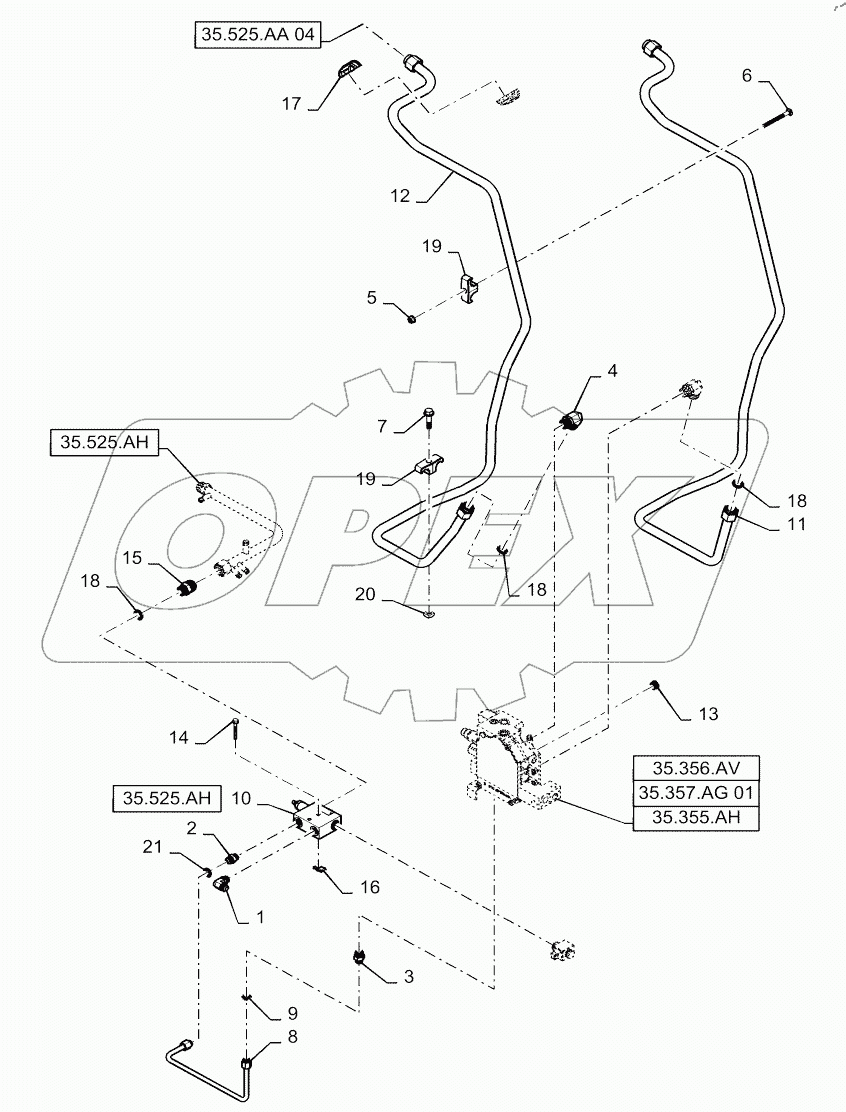  AUXILIARY CHASSIS PLUMBING, HIGH FLOW