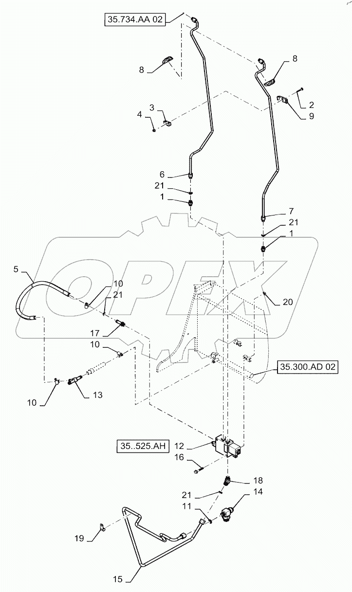  HYDRAULIC COUPLER CHASSIS PLUMBING