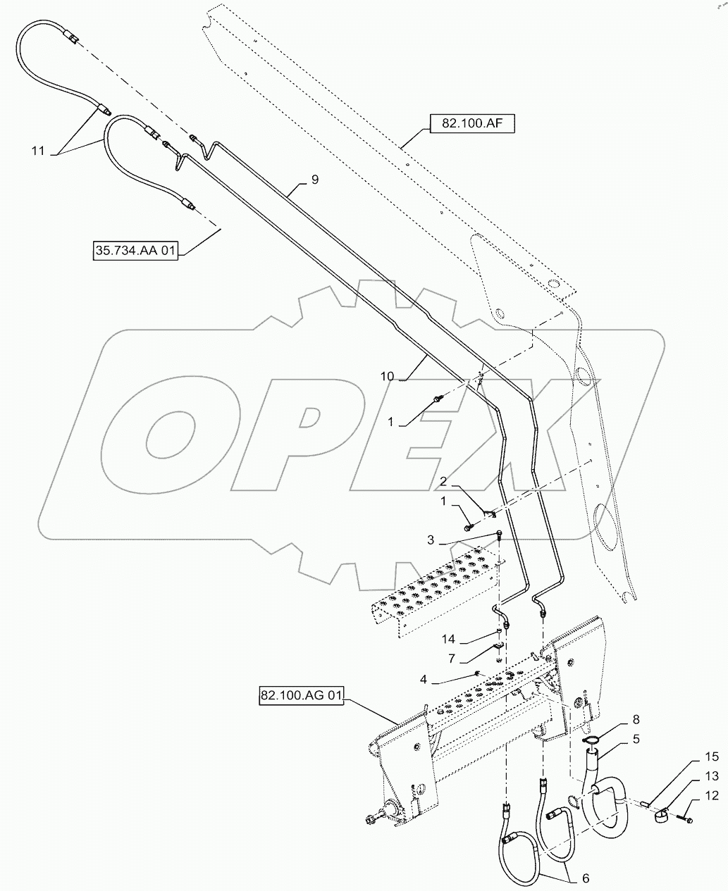  HYDRAULIC COUPLER BOOM ARM PLUMBING