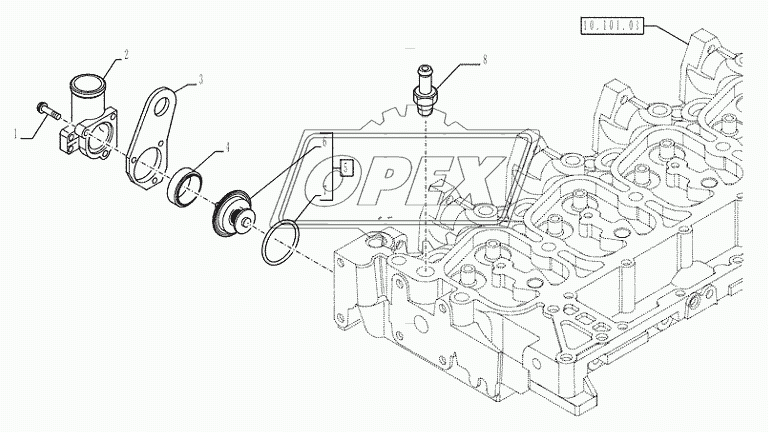 10.402.01 - THERMOSTAT - ENGINE COOLING SYSTEM