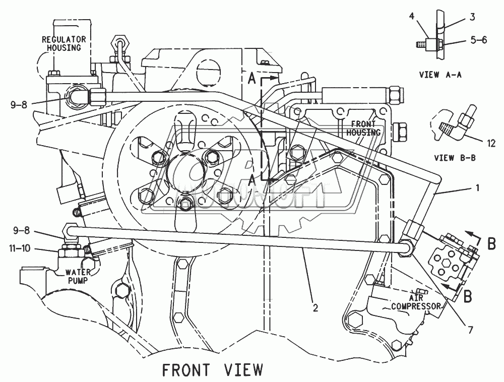 106-9138 Трубопроводы воздушного компрессора