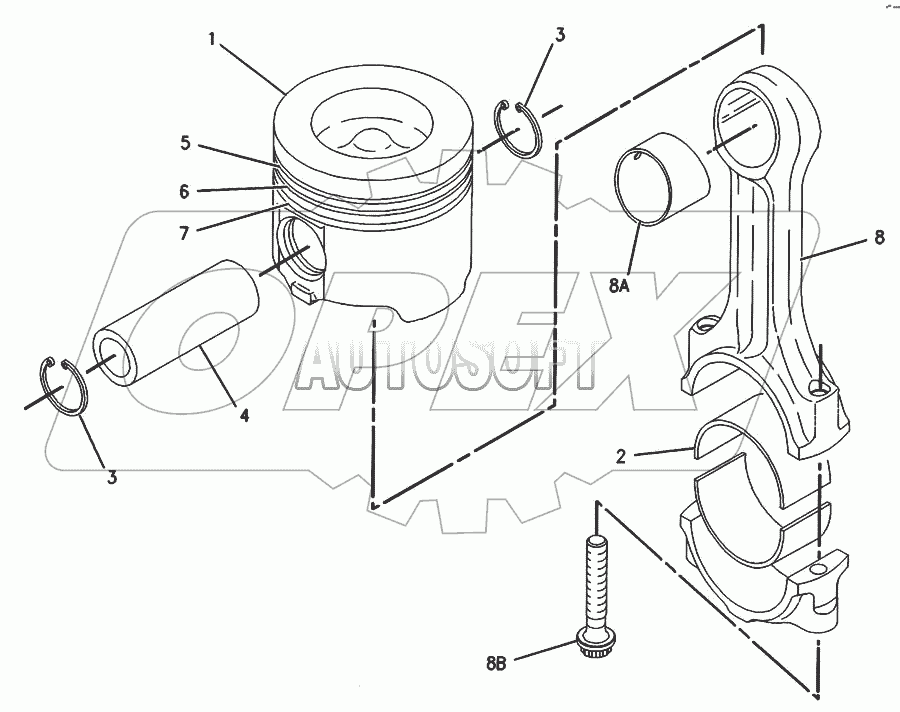 105-1711 Поршень и шатун