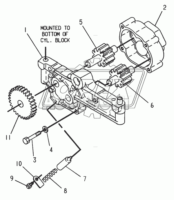 2W-8625 Масляный насос