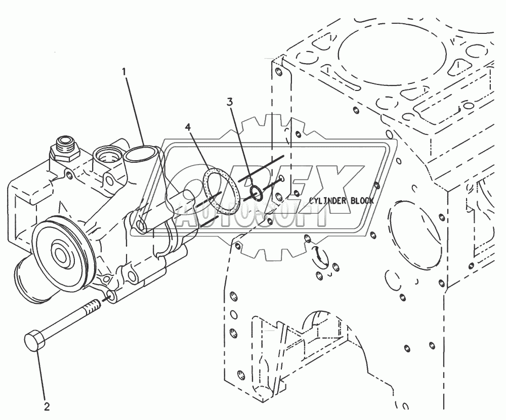 4Р-3680 Насос системы охлаждения