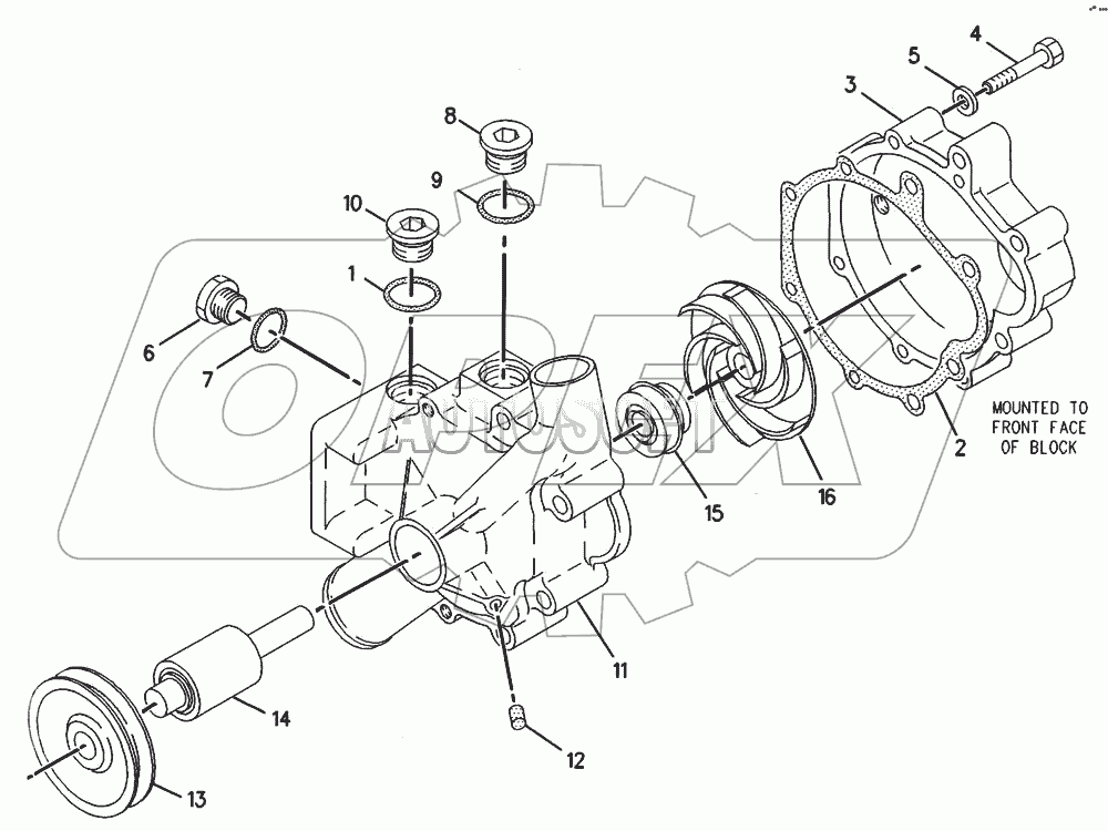 4Р-8520 Насос системы охлаждения