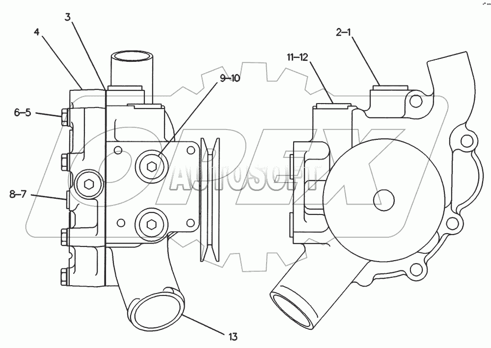 4Р-8520 Насос системы охлаждения