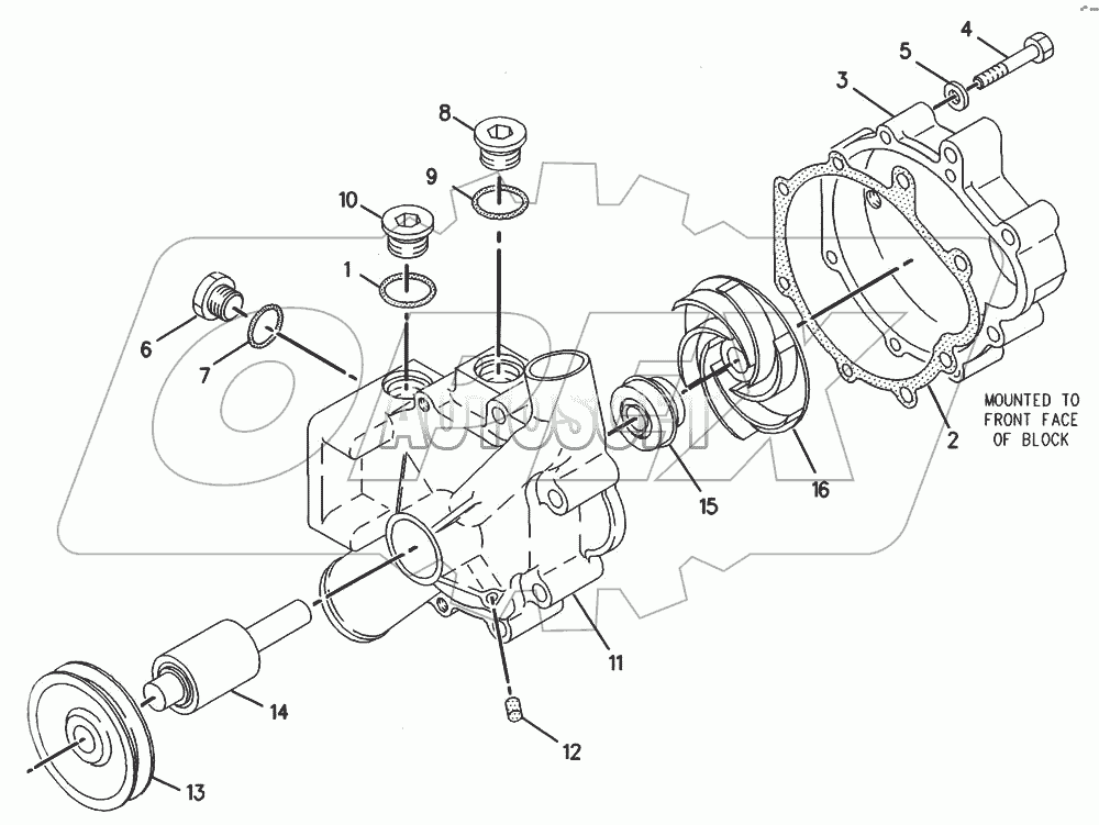 4Р-8520 Насос системы охлаждения