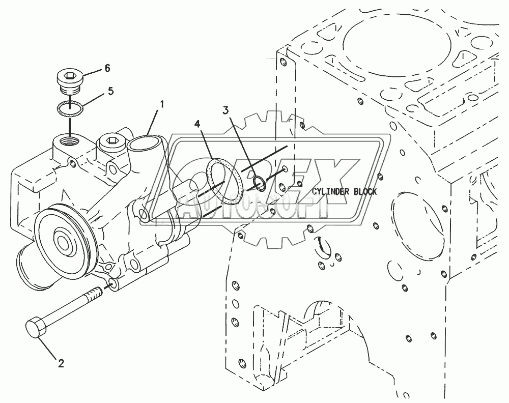 107-7758 Насос системы охлаждения