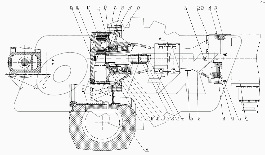 Z33E06T2 Front Axle