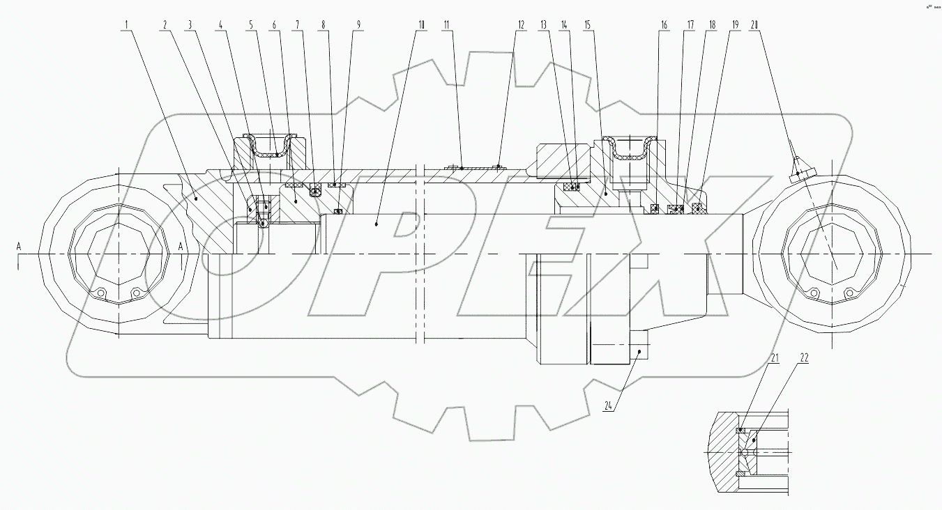 CG933E80/45.00 Steering Cylinder