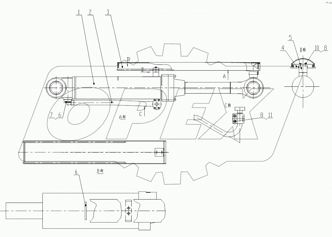 Z33E1005T7 Tilting Cylinder Assembly