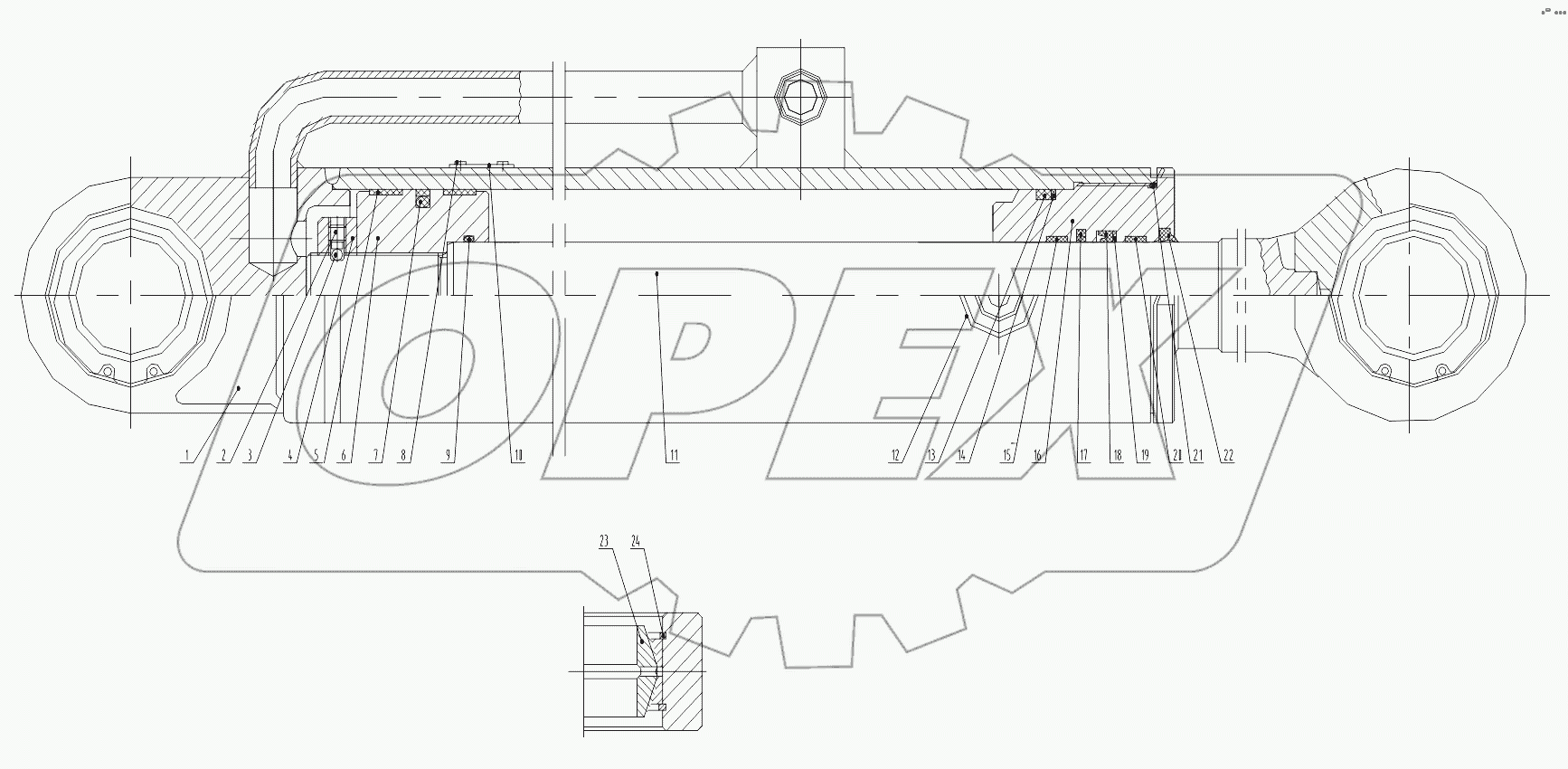 ZL956Ca-90/45 Steering Cylinder