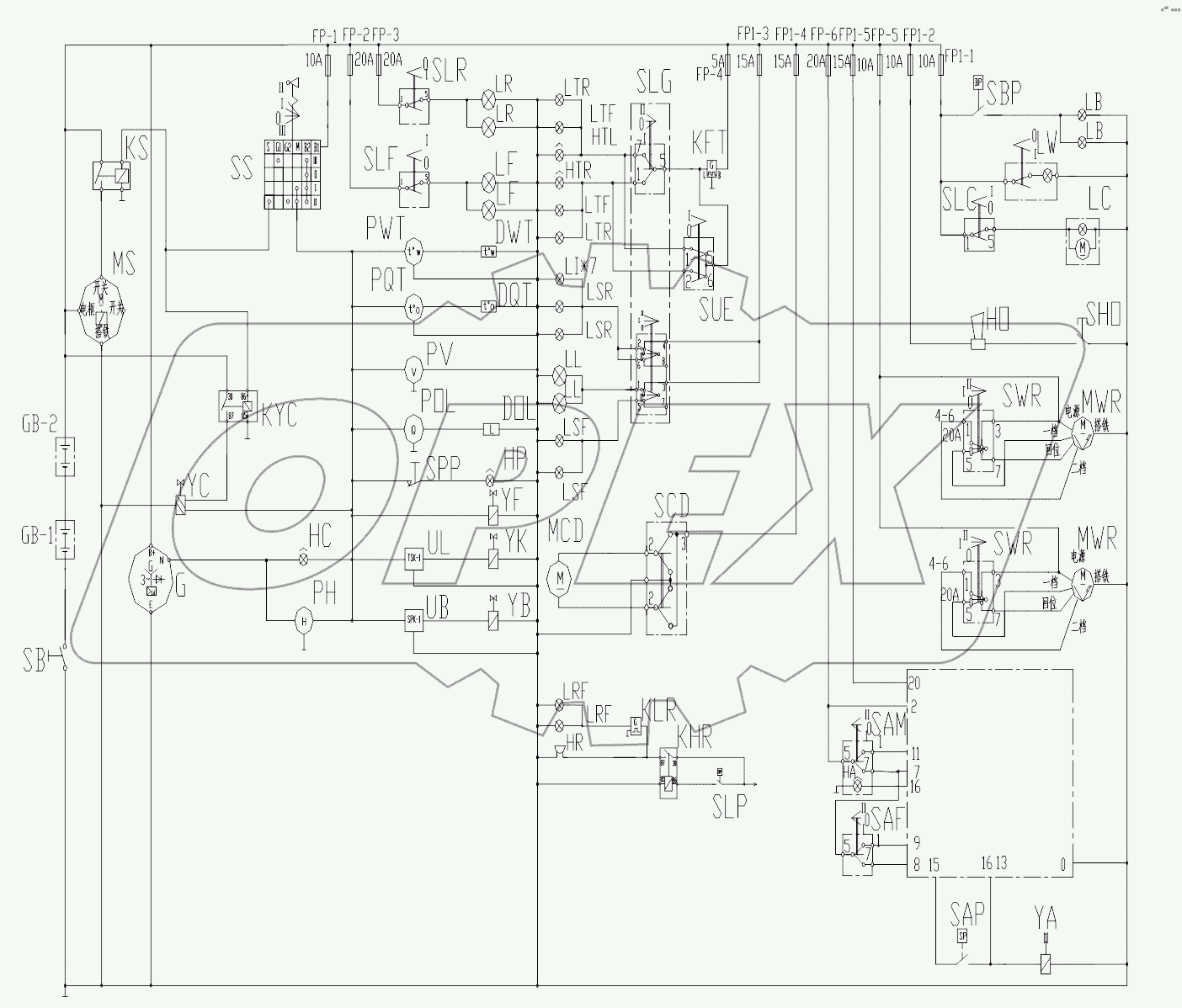 Z5E300T4 Electrical Principle Scheme