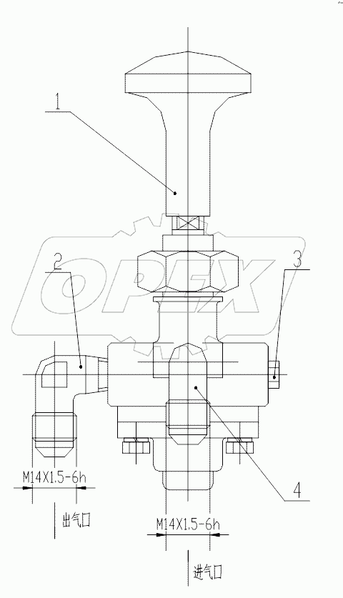 Z50F0910T1 Manual Brake Valve Assembly