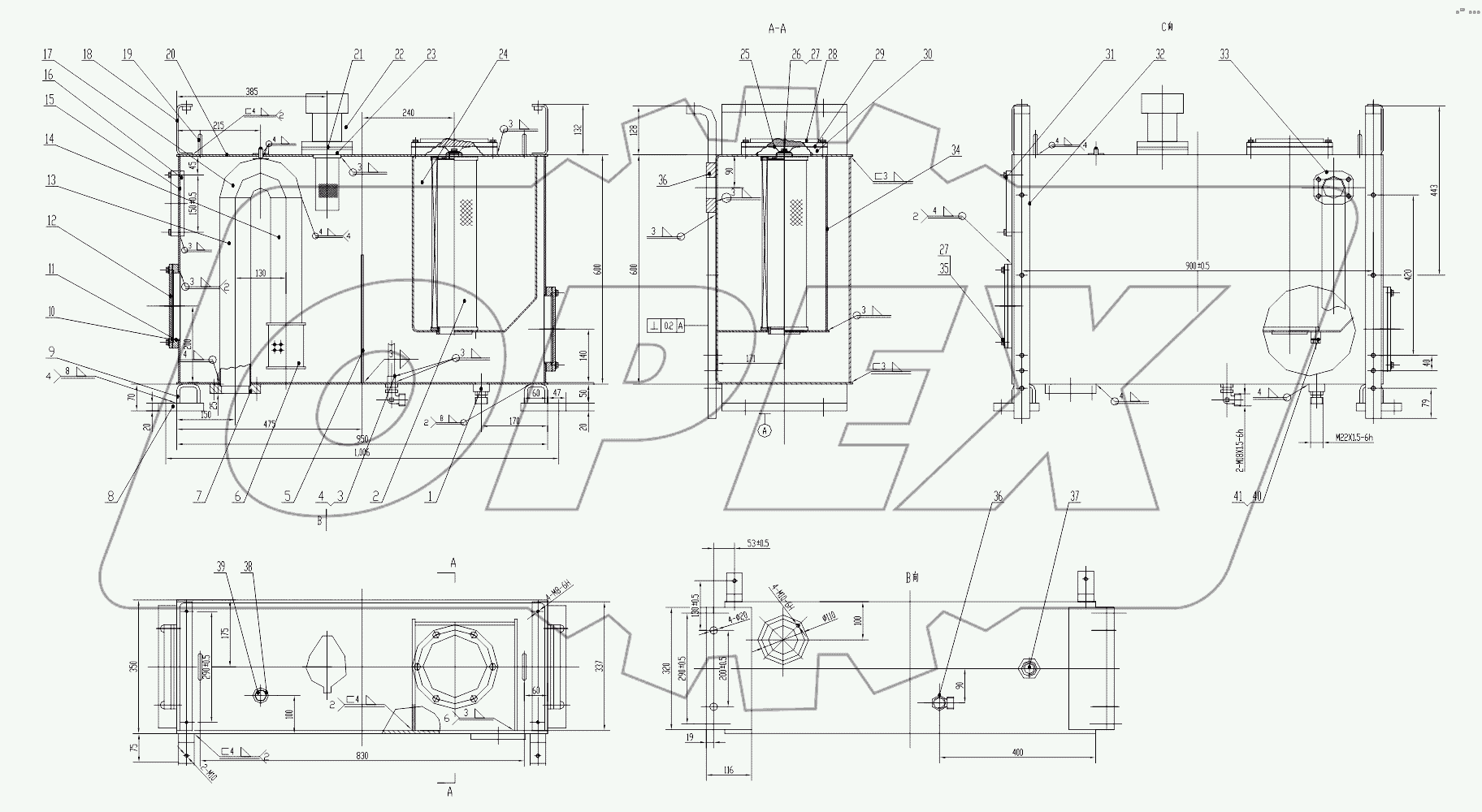 Z5EH1001T4 Hydraulic Oil Tank