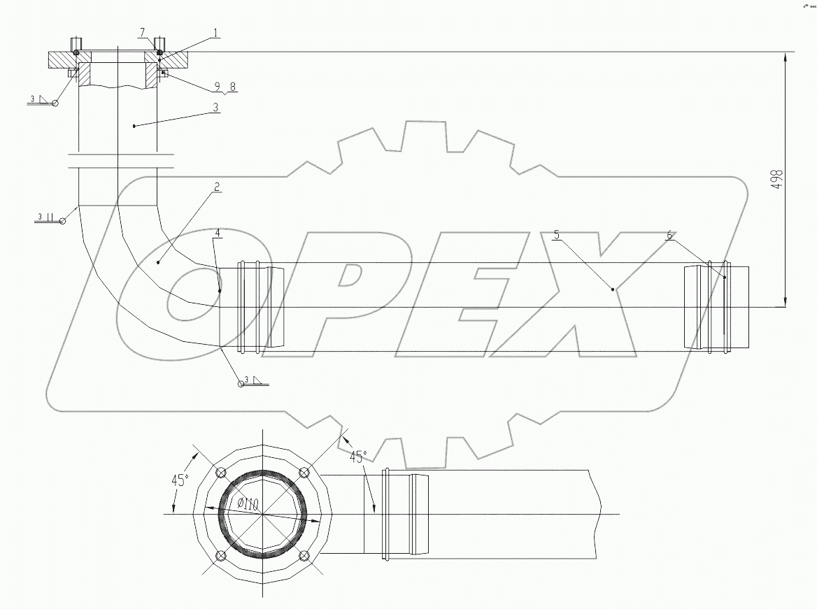 Z50G1012T1 Steel Tube Assembly