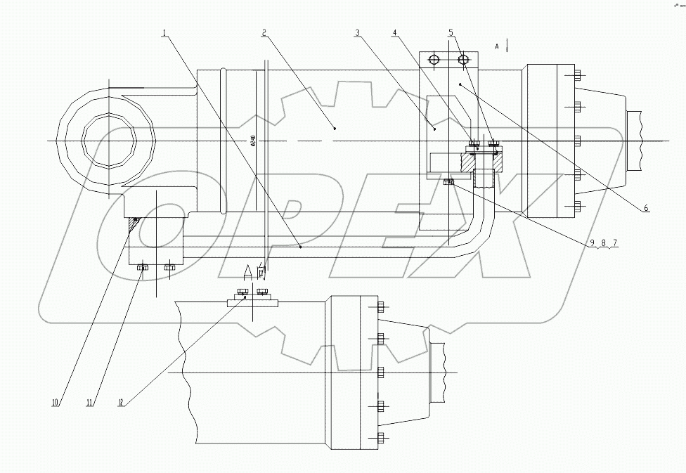 Z50F1010T4 Tilting Cylinder Assembly