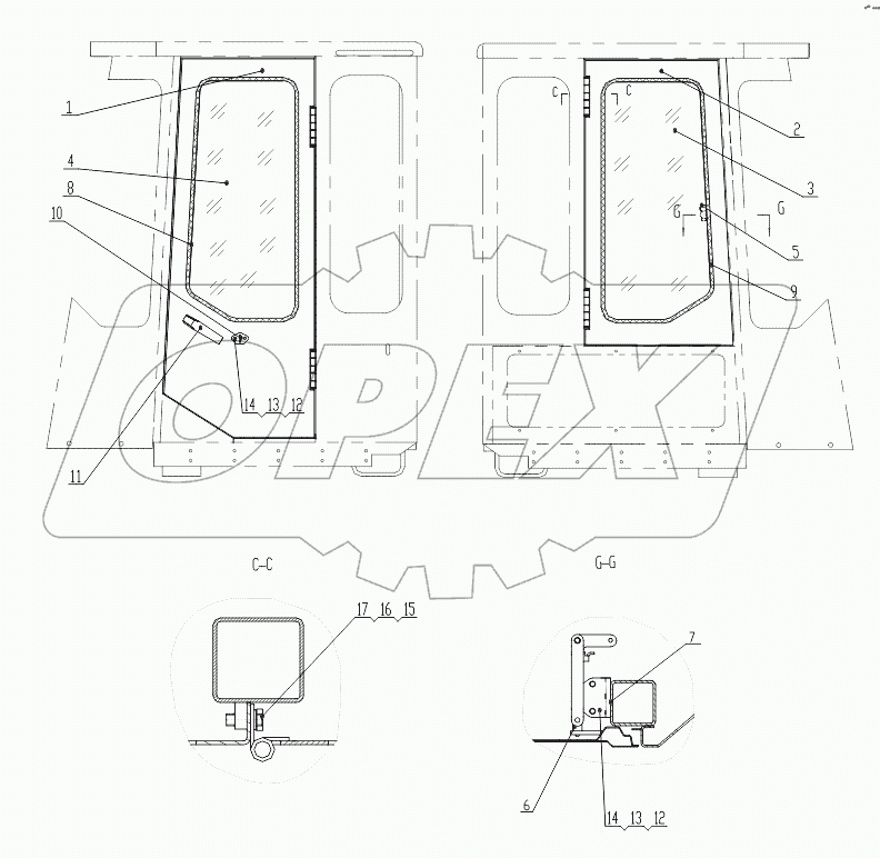 Z50E130103T38 Right Door, Z50E130102T38 Left Door