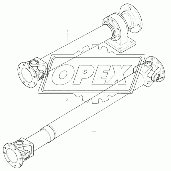 Z50G07 Front Drive Shaft, Middle Drive Shaft