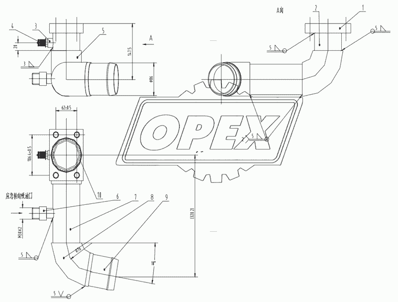 Z50G0801T7 Suction Pipe