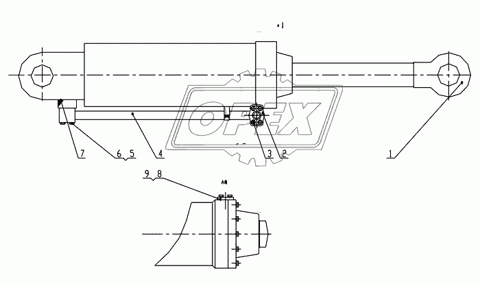 Z50G1006T7 Tilting Cylinder Assembly