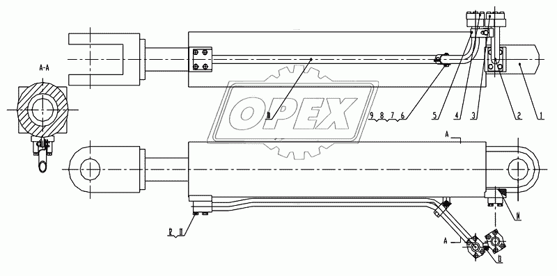 Z50G1008T7 Ringht Lift Cylinder Assembly