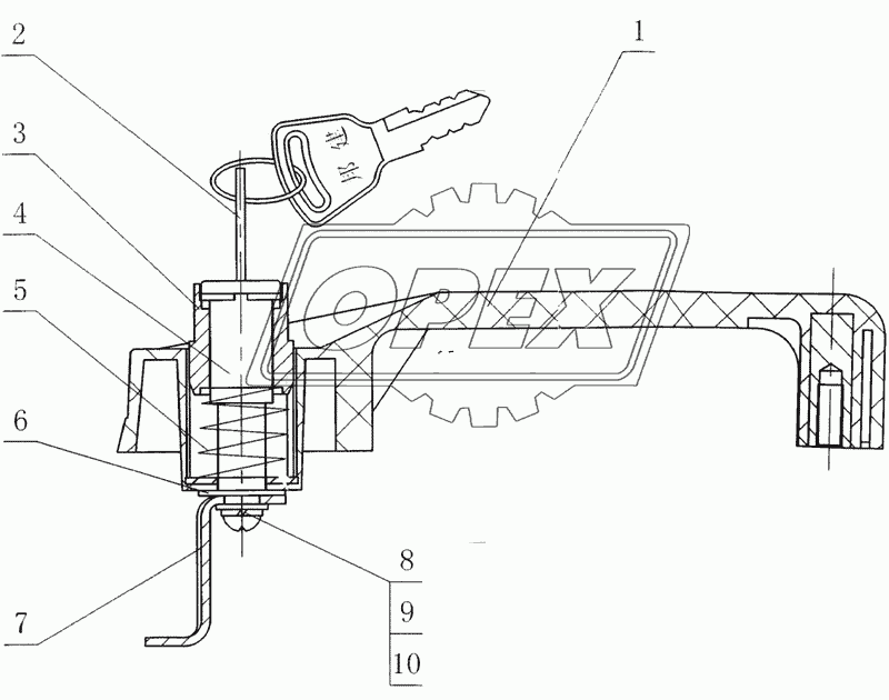 GMS502C.00-00 Handgrip assembly