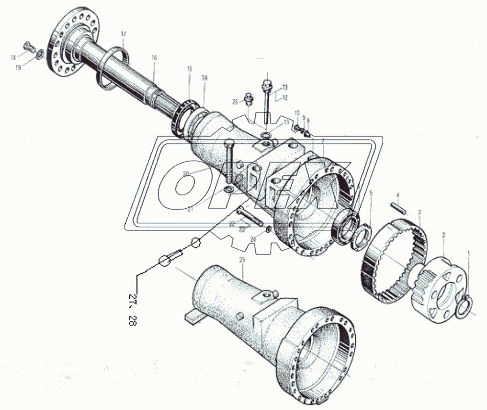 Front Axle. Rear Axle