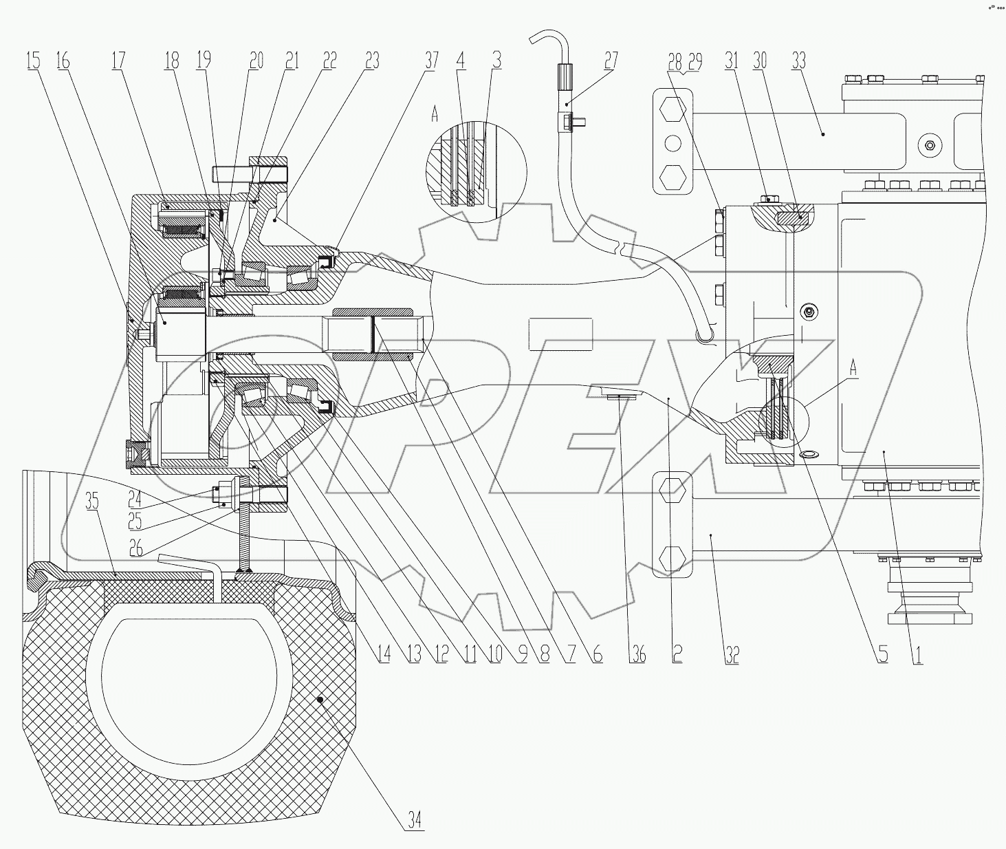  Z33E05T23 Rear Axle