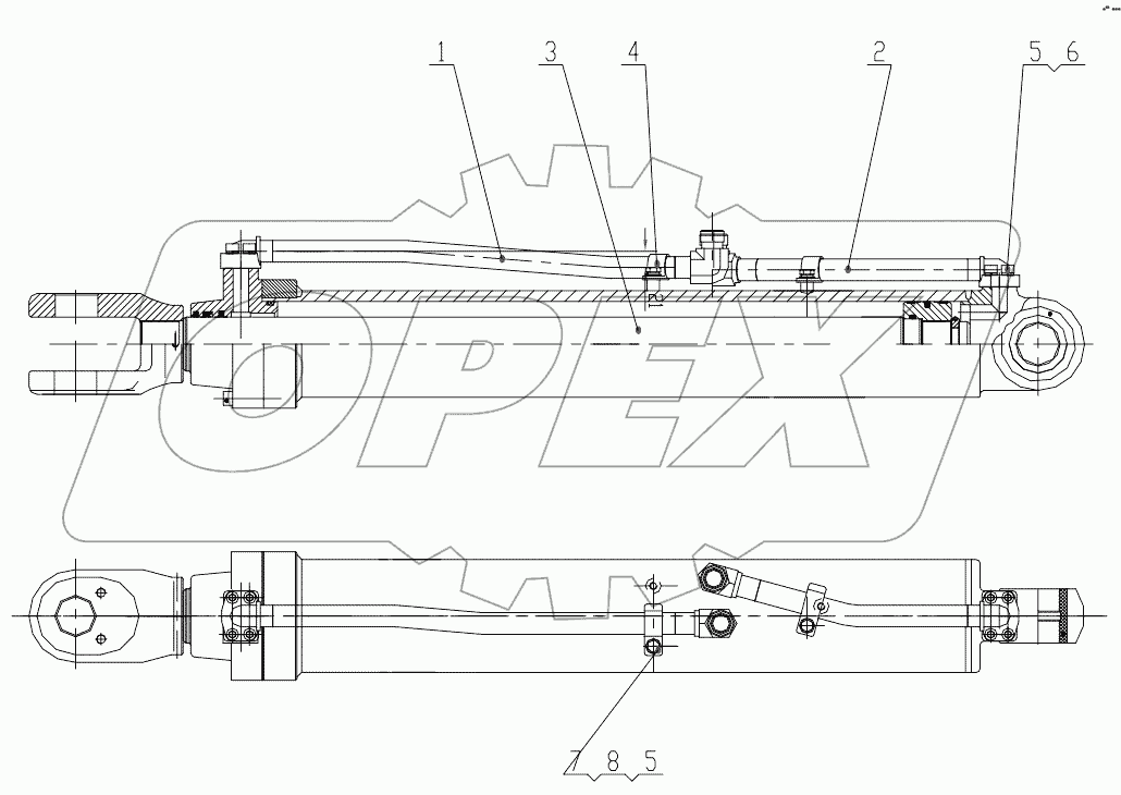  Z33E1004T7 Left Lift Cylinder Assembly
