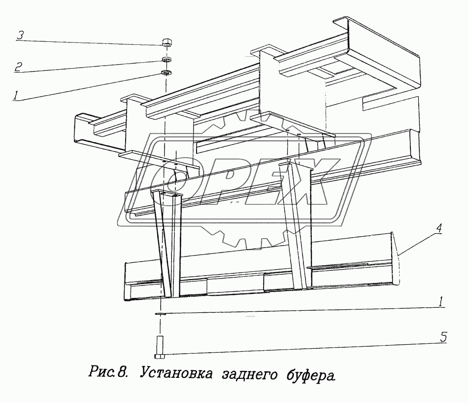 Установка заднего буфера