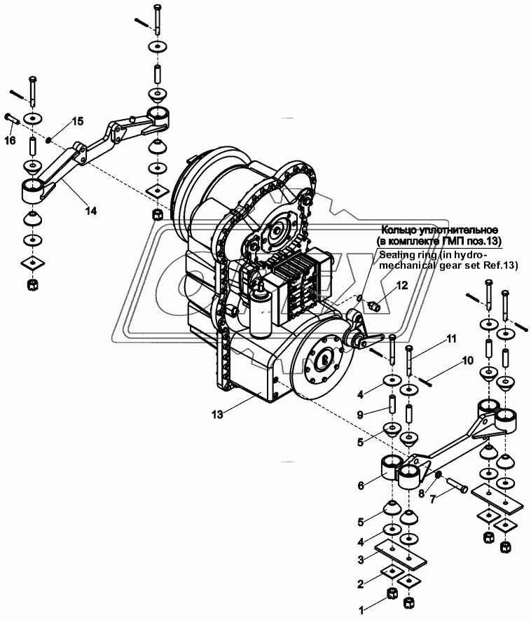 Установка гидромеханической передачи (B160.10.00.000)