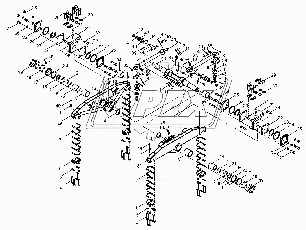 Подвеска задних колес (Д395-0202000)