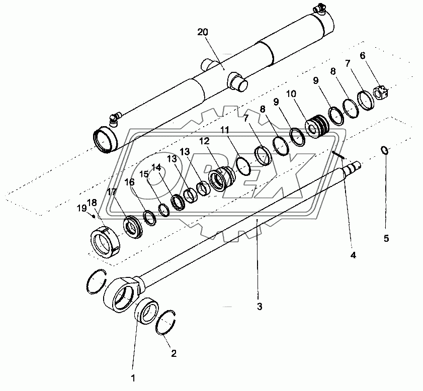 Гидроцилиндр (А121.43.01.000-01)