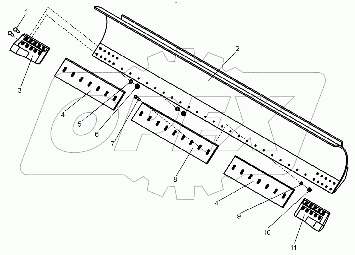  Отвал (ДЗ-98В.34.00.400);Mouldboard