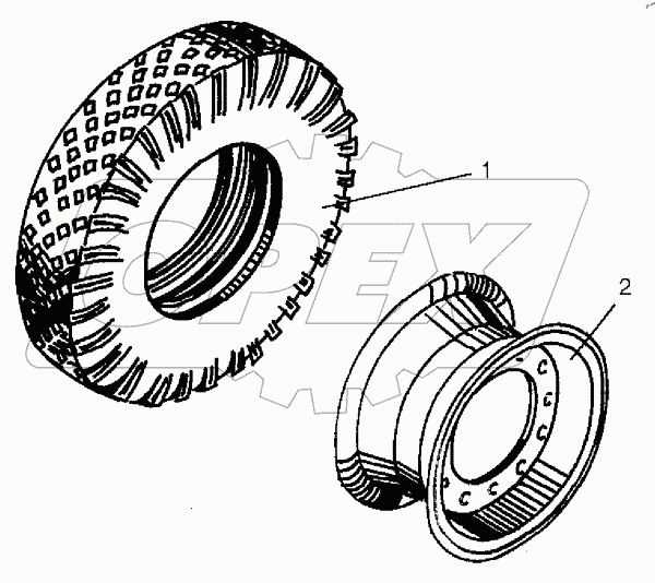  Колесо (ДЗ-98М.24.00.000);Wheel